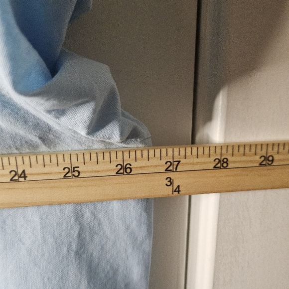 Light Blue Floral Embroidered Peasant Blouse XXL Boho Cottagecore Top - Picture 6 of 7